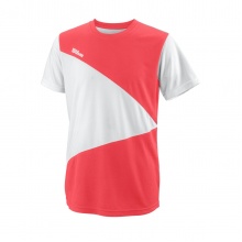 Wilson Tennis Tshirt Team II Triangle Crew coral/white Boys